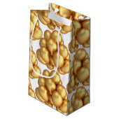 Gold Balloons Papier Geschenktasche Kleine Geschenktüte (Rückseite Schrägansicht)