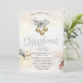 Gold Balls präsentiert Weihnachtsfirma Einladung (Stehend Vorderseite)