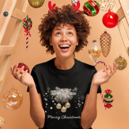 Gold Balls Silber Pine Snowflakes Weiße Weihnachte T-Shirt