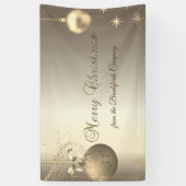 Gold Balls Snowflakes Stars Company Banner (Vertikal)