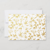 Gold Bamboo wird meine Trauzeugin sein Einladung (Rückseite)