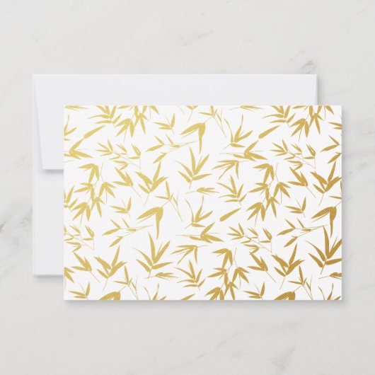 Gold Bamboo wird meine Trauzeugin sein Einladung (Rückseite)