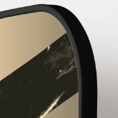 Gold Bands, Black & Gold Marmor, Name Pickleball Schläger (Linke Seite)