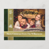 Gold Bands umgeben Ihr Weihnachtsfest im Foto Ihre Postkarte (Vorderseite)