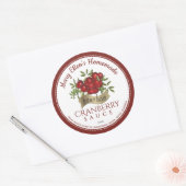 Gold Banner Bourbon und Cranberry Sauce Label Runder Aufkleber (Umschlag)