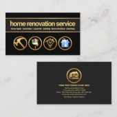 Gold Banner Creative Handyman Construction Tools Visitenkarte (Vorne/Hinten)