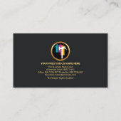 Gold Banner Creative Handyman Tools Contractor Visitenkarte (Rückseite)