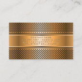 Gold-Banner | Metallisches Gold Perforated Mesh Visitenkarte (Rückseite)