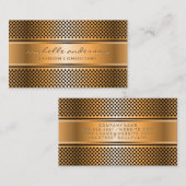 Gold-Banner | Metallisches Gold Perforated Mesh Visitenkarte (Vorne/Hinten)