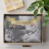 Gold Banner mit Blume Overlay Add your own Foto Seidenpapier (Geschenk)