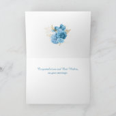 Gold Banner mit Blumen Hochzeit Karte (Innenseite)