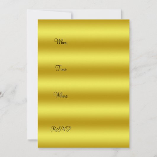 Gold Bar Abschluss Einladung (Rückseite)