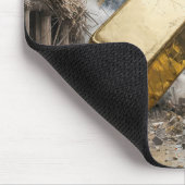 Gold Bar Crashing Wall Street Mousepad (Ecke)