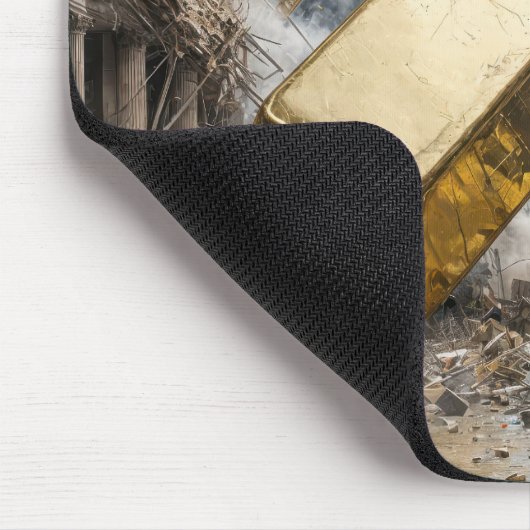 Gold Bar Crashing Wall Street Mousepad (Ecke)