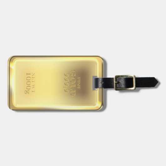 Gold Bar Design, sieht so echt aus! Gepäckanhänger (Vorderseite horizontal)