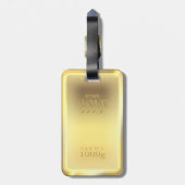 Gold Bar Design, sieht so echt aus! Gepäckanhänger (Rückseite vertikal)