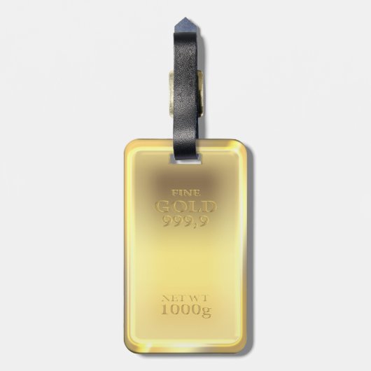 Gold Bar Design, sieht so echt aus! Gepäckanhänger (Rückseite vertikal)