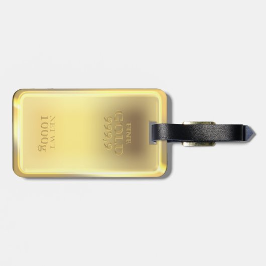 Gold Bar Design, sieht so echt aus! Gepäckanhänger (Rückseite horizontal)