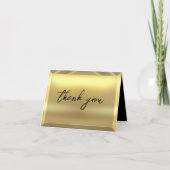 Gold Bar Elegante Wedding Dankeskarte (Vorderseite)