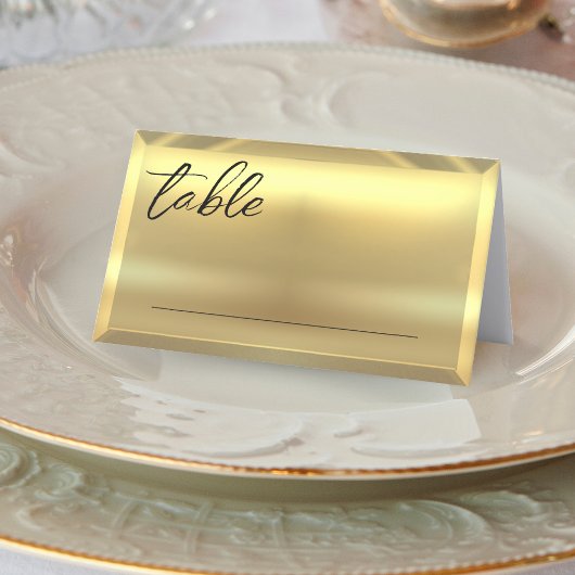 Gold Bar Elegante Wedding Platzkarte