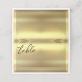 Gold Bar Elegante Wedding Platzkarte (Außenseite Aufgefaltet)