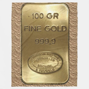GOLD BAR Fleece Blanket