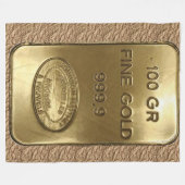 GOLD BAR Fleece Blanket (Vorderseite (Horizontal))