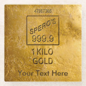 Gold Bar Glasuntersetzer (Vorderseite)