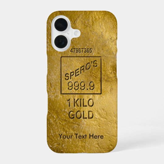 Gold Bar iPhone 16 Hülle (Rückseite)