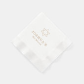 Gold Bar Mitzvah Serviette (Ecke)
