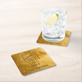 Gold Bar Rechteckiger Pappuntersetzer (Vor Ort)