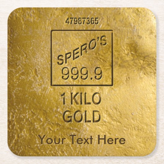 Gold Bar Rechteckiger Pappuntersetzer (Vorderseite)