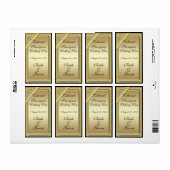 Gold Bar Wedding Wine Label (Vorne)