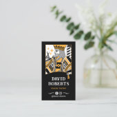 Gold Barber King Black Playing Card Hairlist Visitenkarte (Stehend Vorderseite)