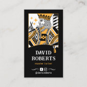 Gold Barber King Black Playing Card Hairlist Visitenkarte (Vorderseite)