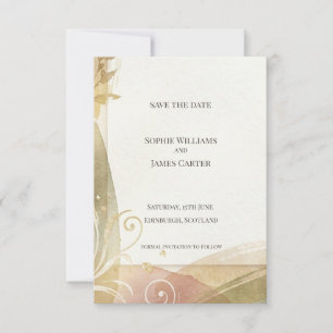 Gold Barock Art Nouveau Save-the-Date-Karte Save The Date