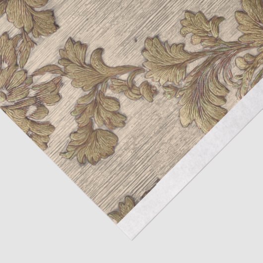 Gold Baroque Damask Pattern Decoupage Paper Seidenpapier (Ausschnitt)
