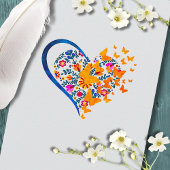 Gold Baroque Floral Heart Mexican Wedding RSVP Karte