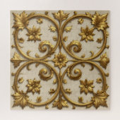 Gold Baroque Ornate Filigree Puzzle (Horizontal)