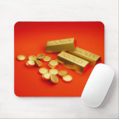 Gold Bars & Gold Coins Mousepad (Mit Mouse)