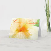 Gold Bartded Iris Wedding Glückwunschkarte Karte (Vorderseite)