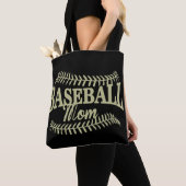 Gold Baseball-Mama auf schwarz Tasche (Von Nahem)