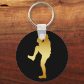 GOLD BASEBALL PLAYER SCHLÜSSELANHÄNGER (Vorderseite)