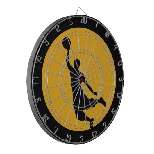 Gold Basketball Circle Dartscheibe (Vorderseite Links)