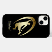 Gold Basketball Player Slam Dunk Case-Mate iPhone Hülle (Rückseite (Horizontal))