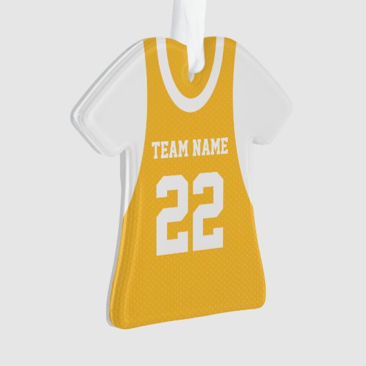 Gold Basketball Sports Jersey mit Foto Ornament (Vorderseite)
