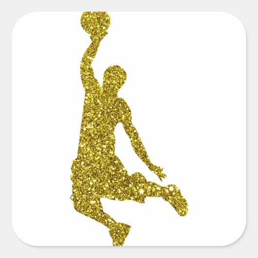 Gold Basketball Sticker (Vorderseite)