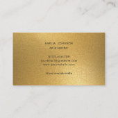 Gold Bass Clef Beruflich Music Teacher Visitenkarte (Rückseite)