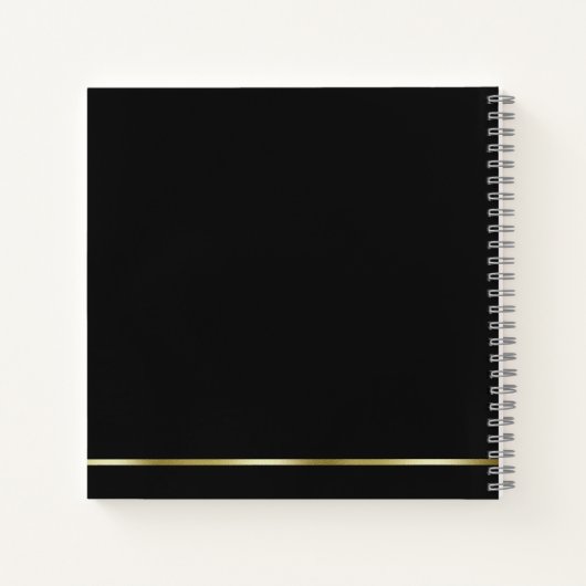 Gold Bass Clef Music Office Lehrer Elegant Notizblock (Rückseite)