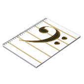 Gold Bass Clef Musiknote Notizblock (Linke Seite)